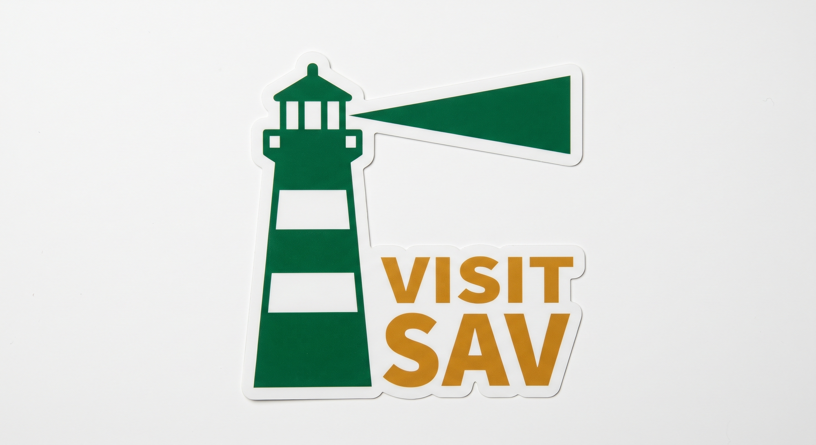 Visit Savannah sticker — Tybee lighthouse