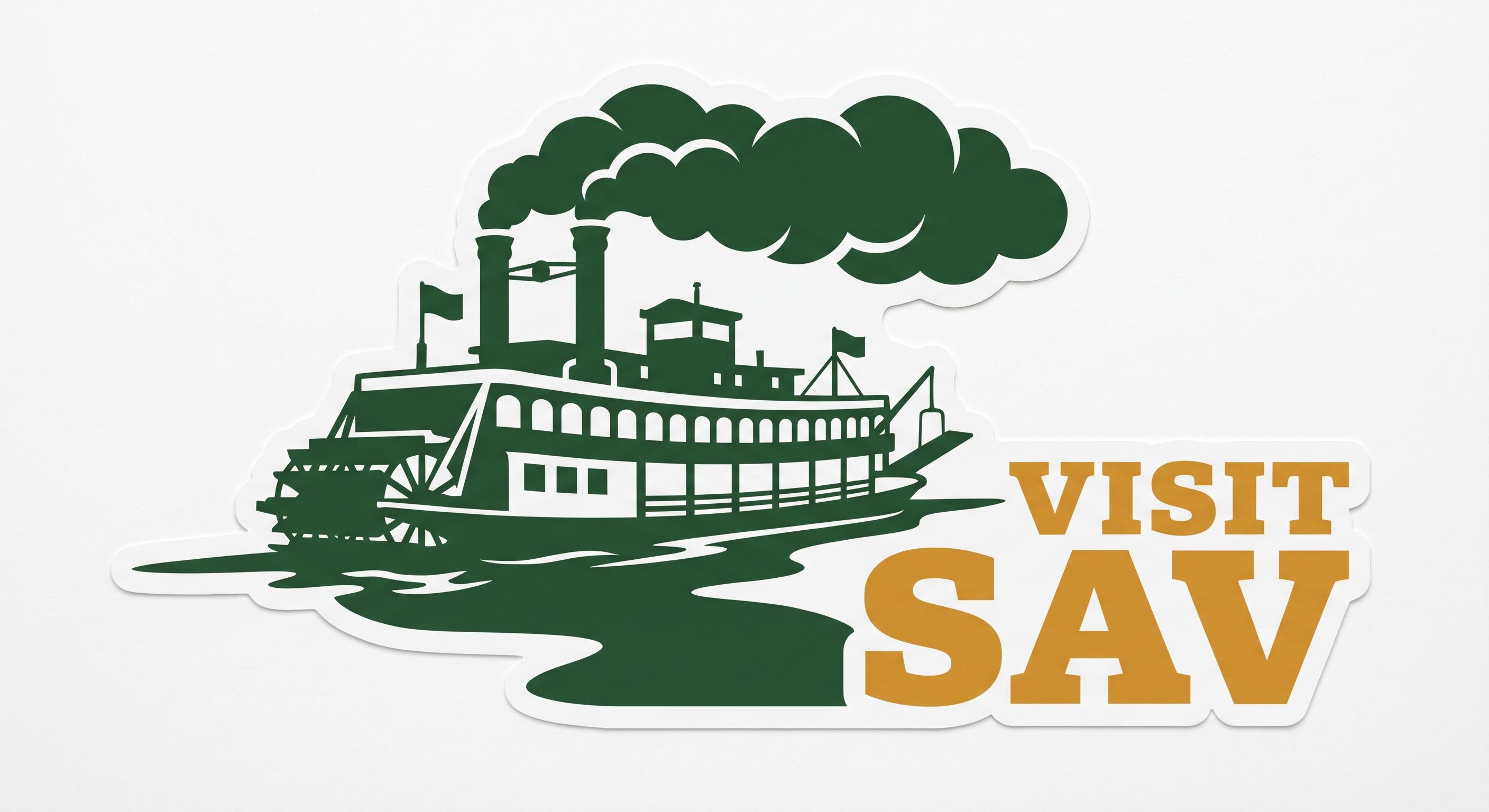 Visit Savannah sticker — Savannah riverboat